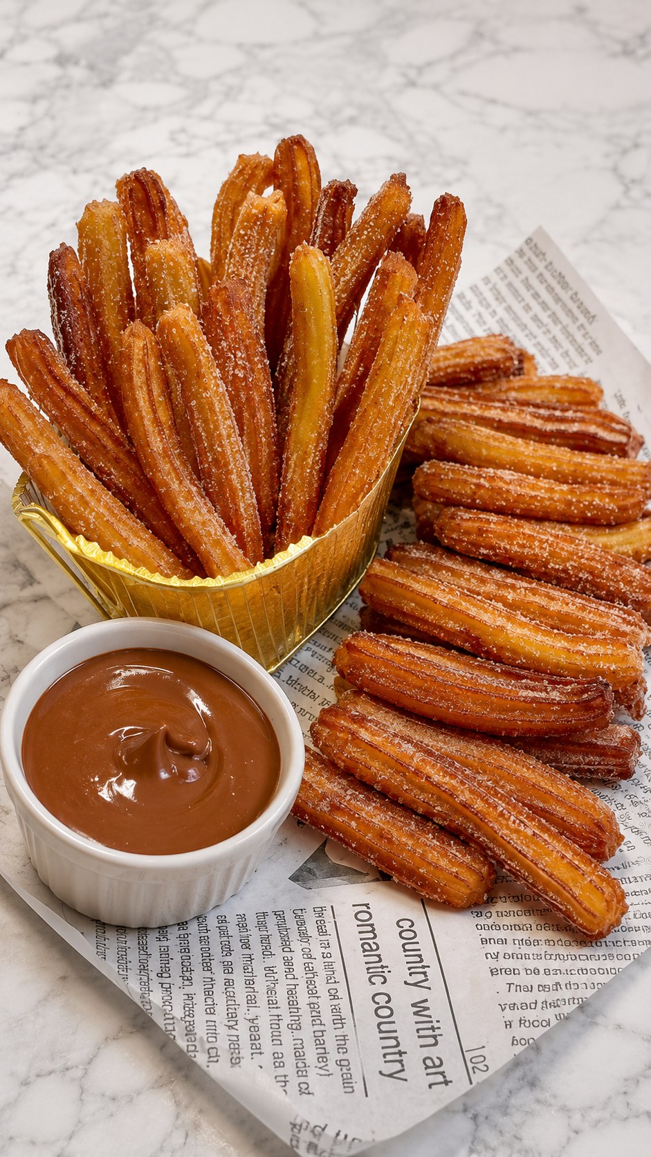 Air Fryer Churros Mit Schokoladensauce