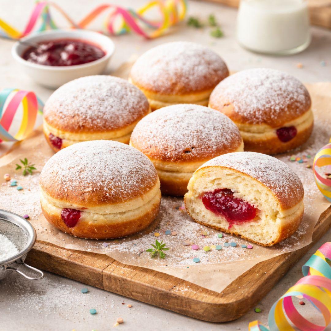 Berliner Pfannkuchen mit Füllung