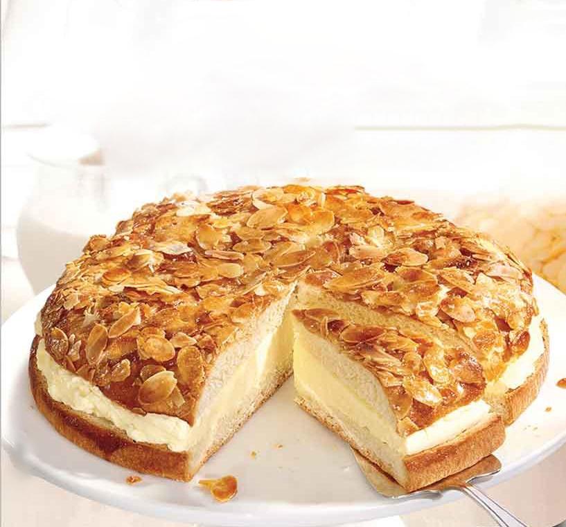 Bienenstich mit Mandeln und Creme