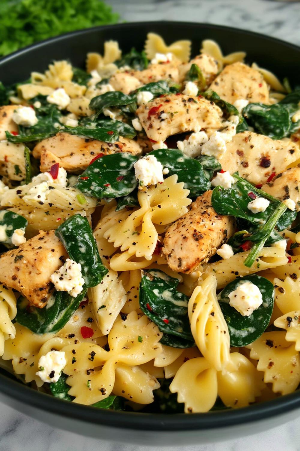 Bunte Farfalle mit Gemüse