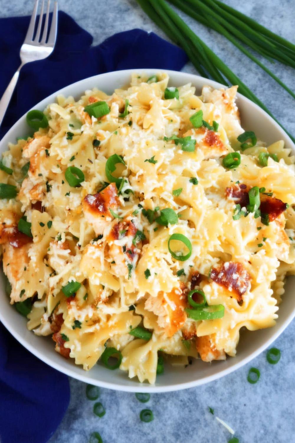 Cremige Farfalle-Pfanne