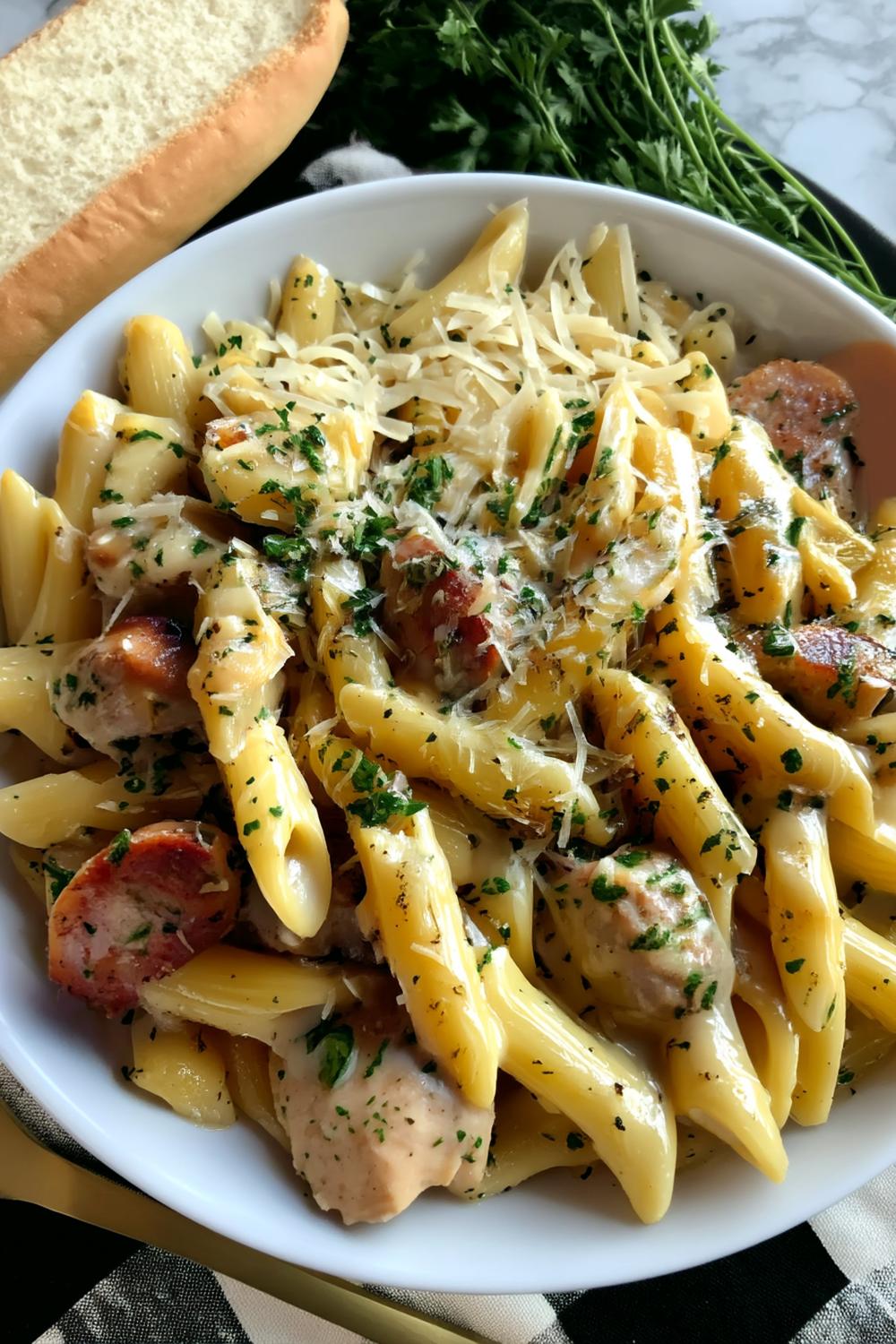 Italienische Penne mit Hähnchen