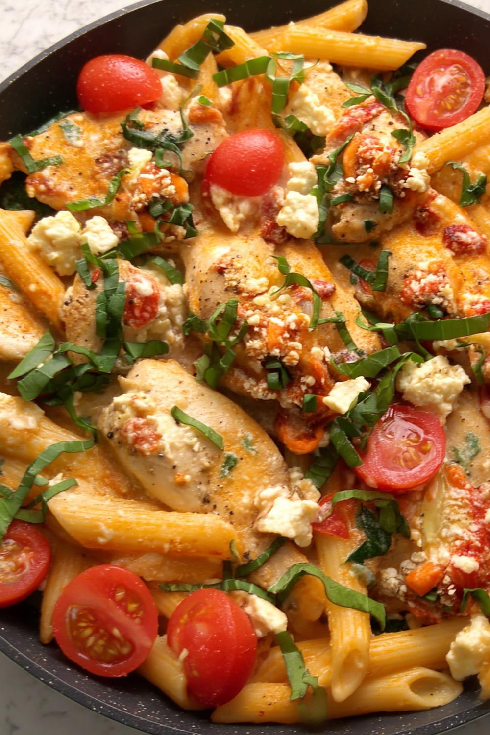 Penne mit gerösteten Tomaten