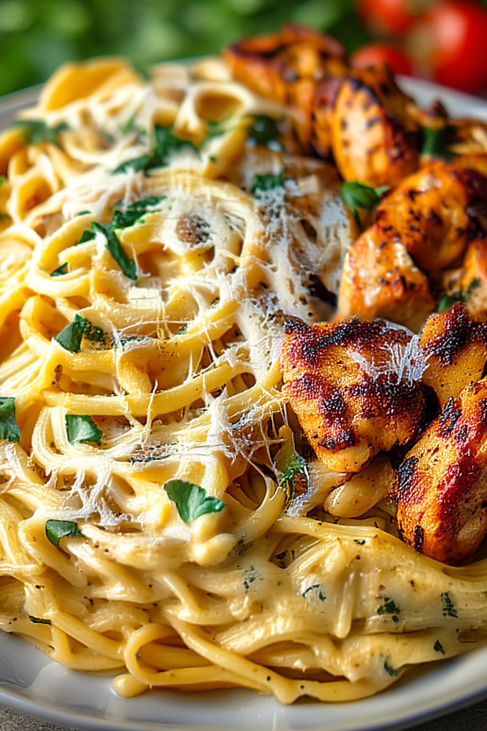 Spinat-Hähnchen Farfalle