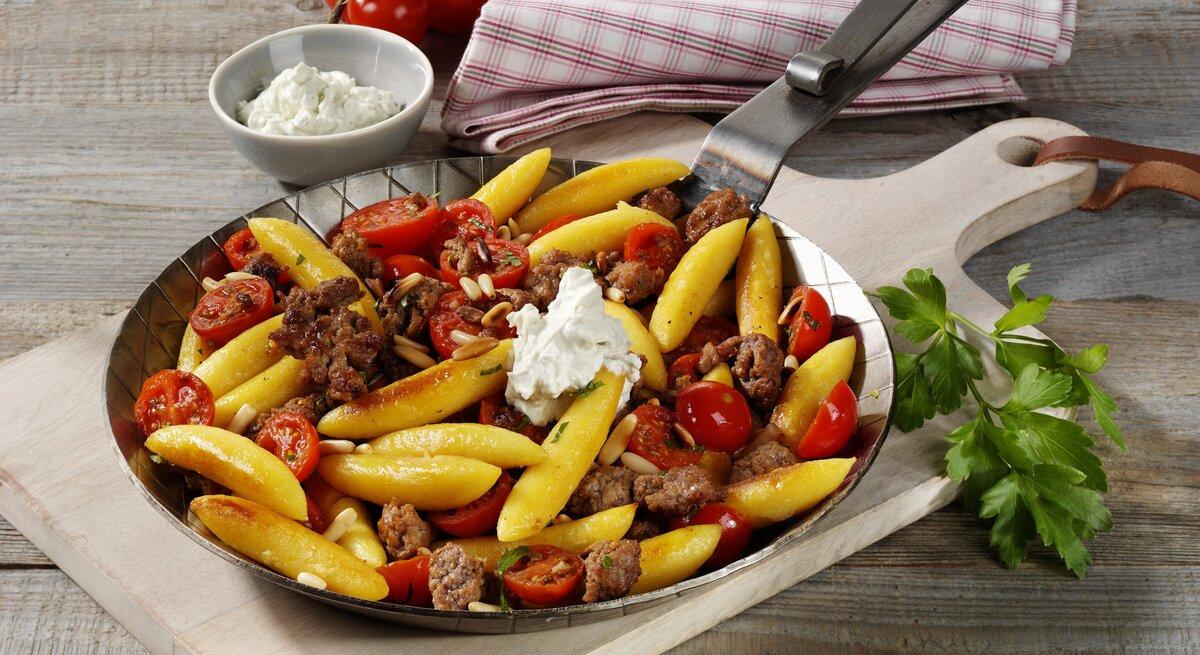 Cremige Schupfnudelpfanne mit Soße