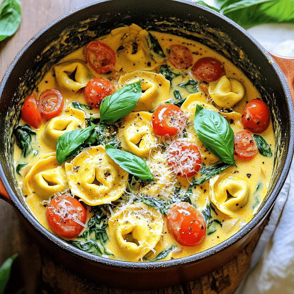 Cremige Tortellini Pfanne mit Sauce