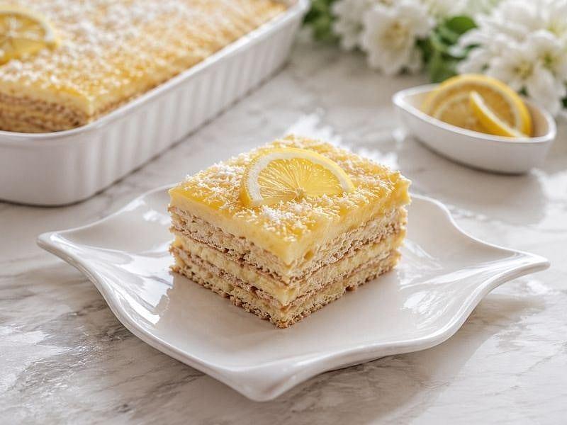Zitronen Butterkeks Kuchen Dekoration