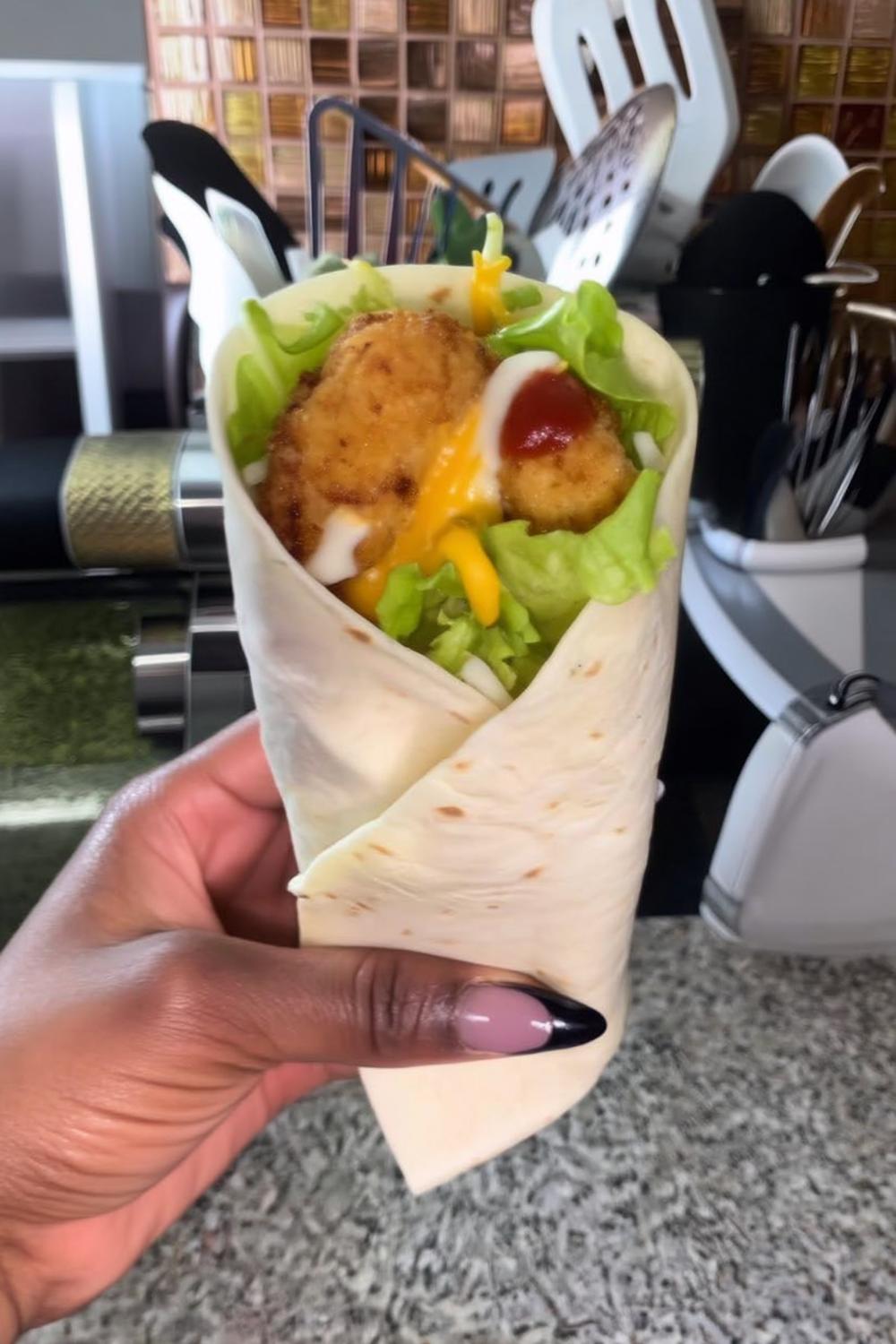 Käse-Explosion im Wrap