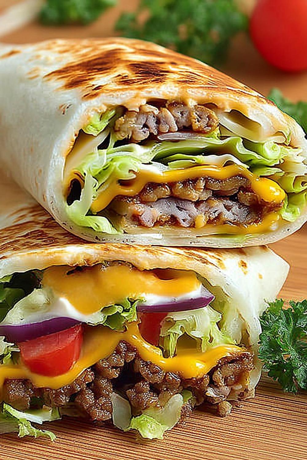 Käse-Wasserfall im Wrap