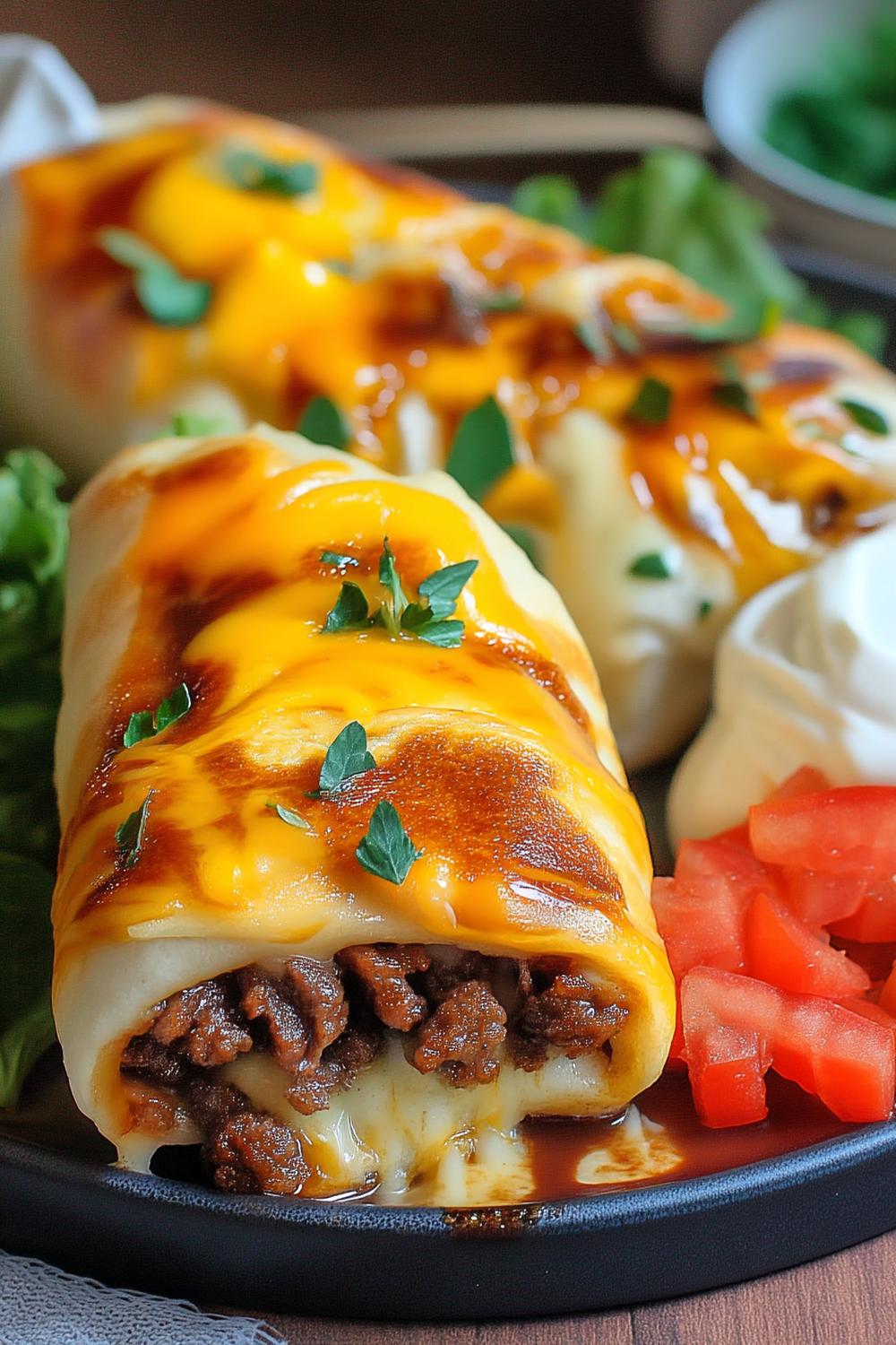 Rustikale Wrap-Präsentation