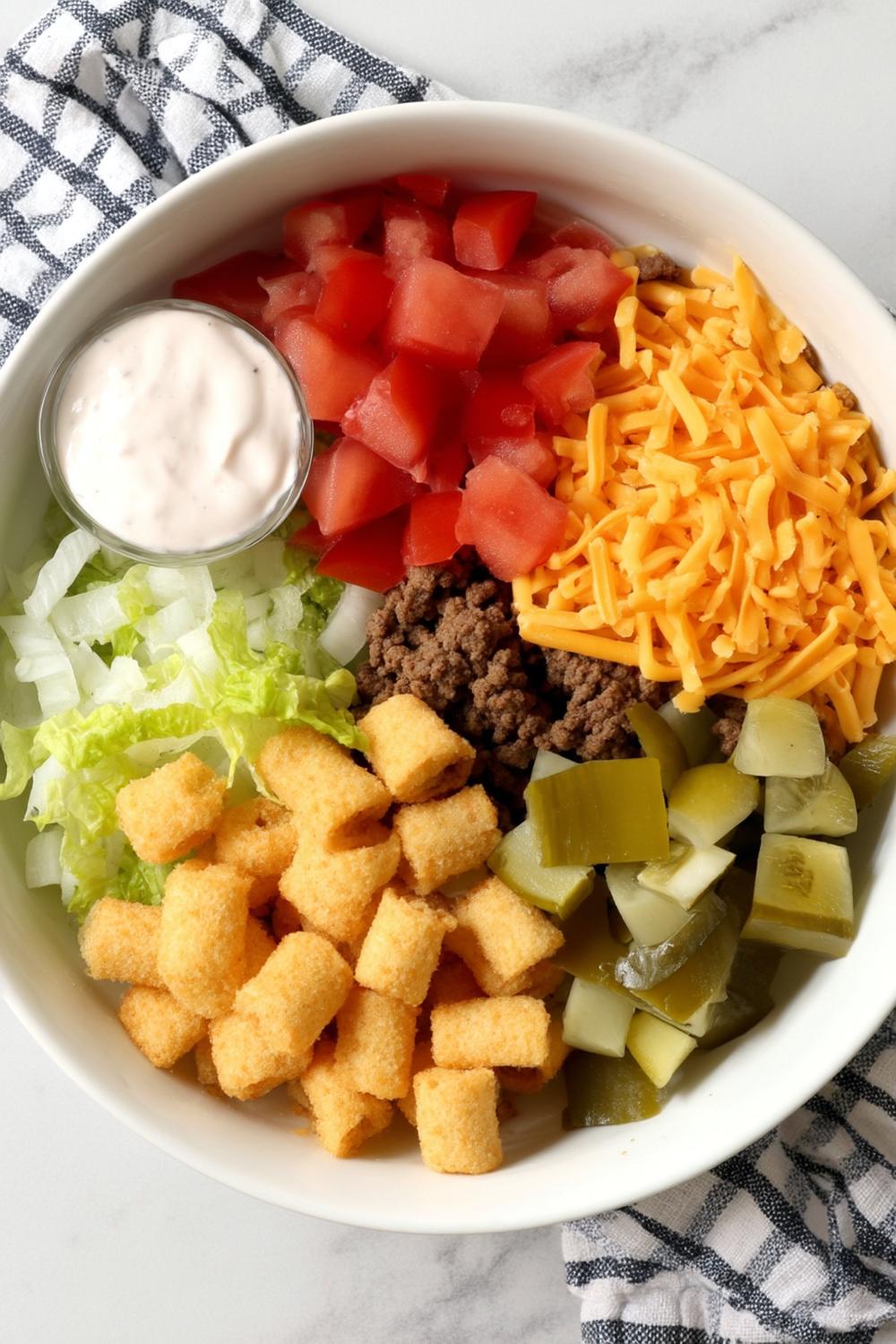 Croutons treffen auf Hackfleisch
