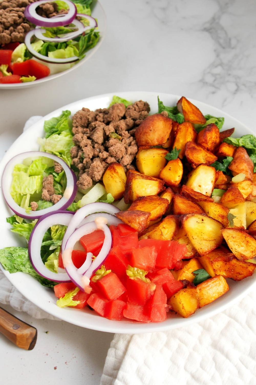 Röstkartoffeln mit Hackfleisch-Topping