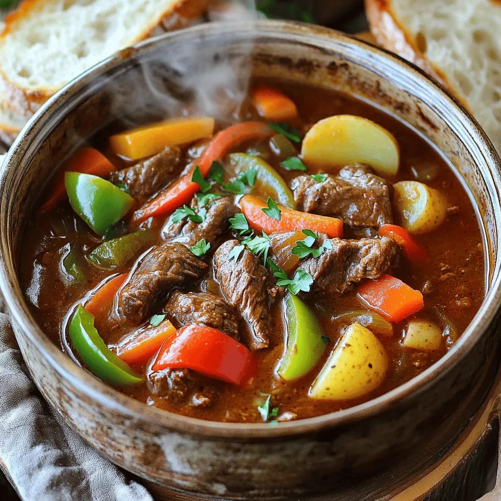 Deutsche Gulaschsuppe mit Rindfleisch