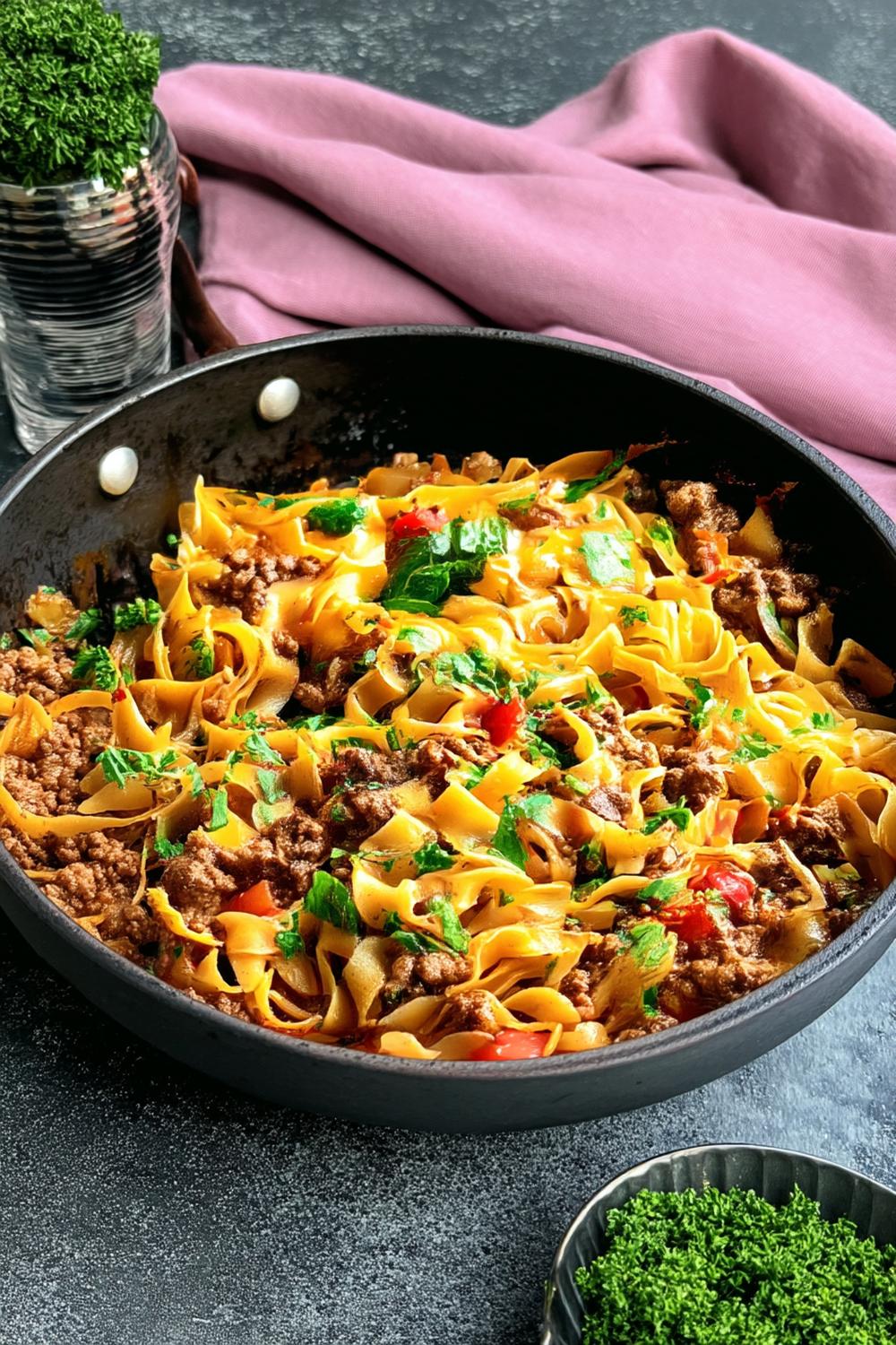 Bandnudeln mit Hackfleischsauce