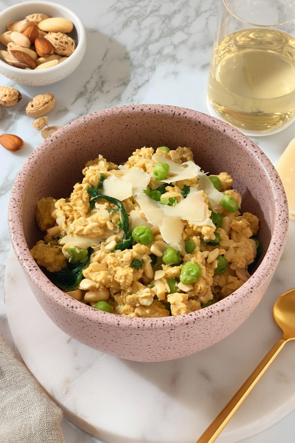 Cremiges Erbsen-Risotto