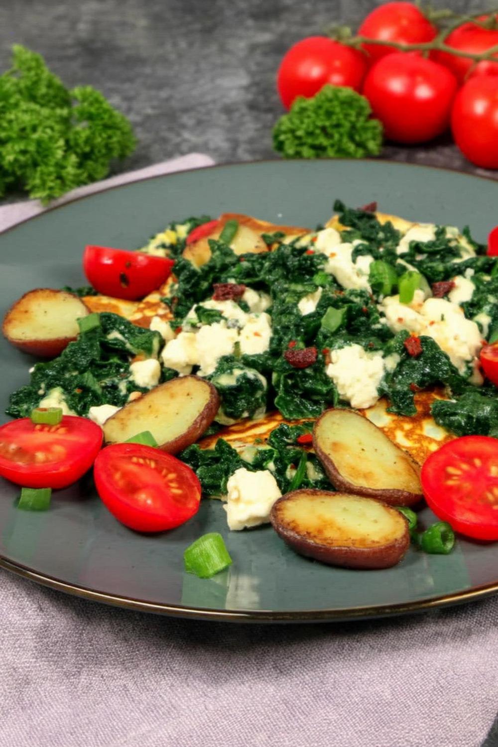 Spinat-Feta-Omelett