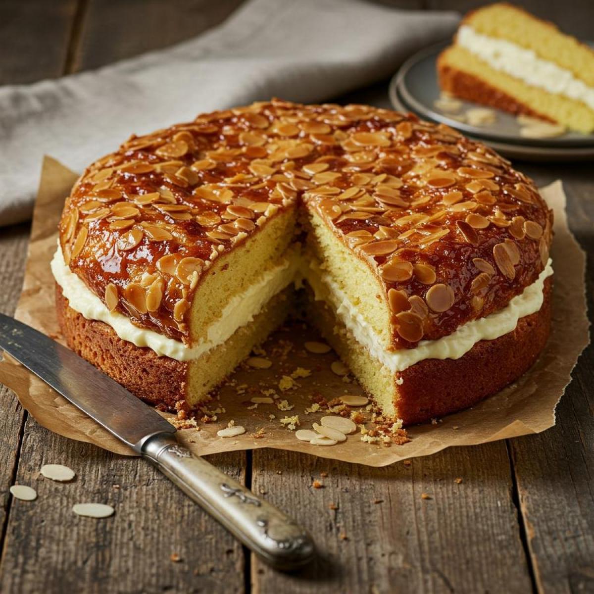 Bienenstich mit Vanillecreme
