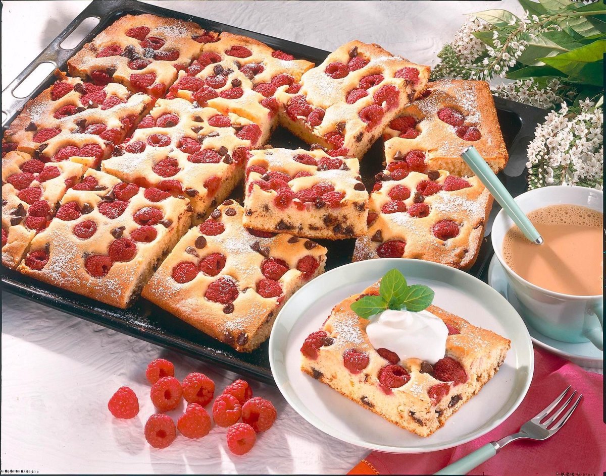 Himbeer Schmand Blechkuchen