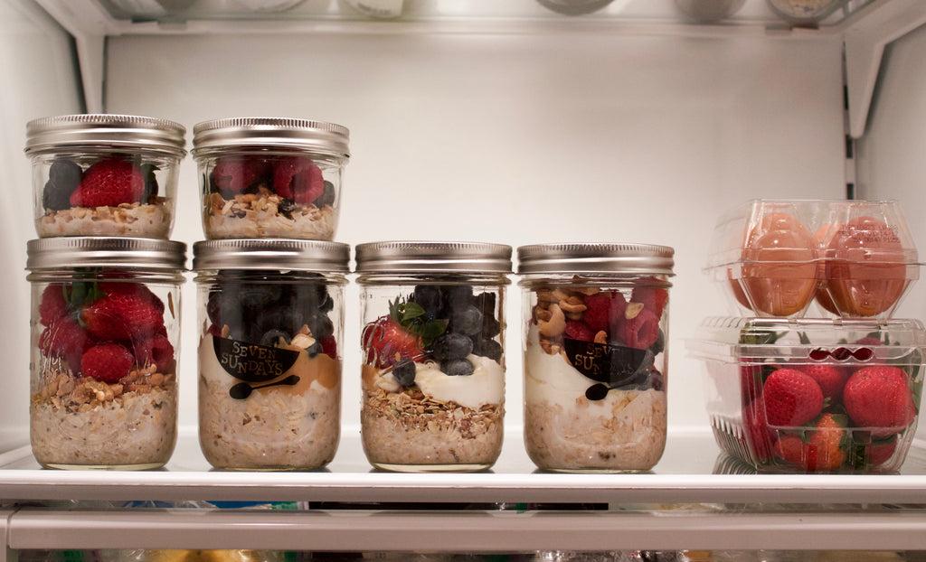 Meal Prep Overnight Oats Gläser