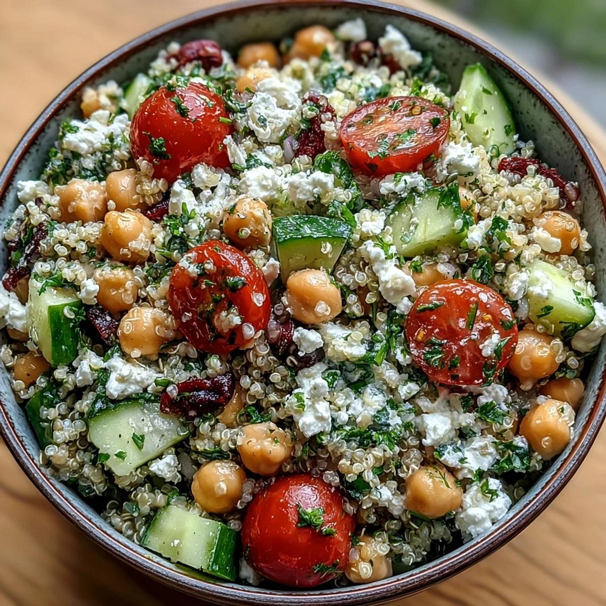Quinoa-Salat mit Kichererbsen und Feta