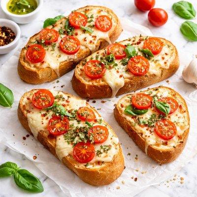 Mediterranes Ofenbrot mit Tomaten Käse