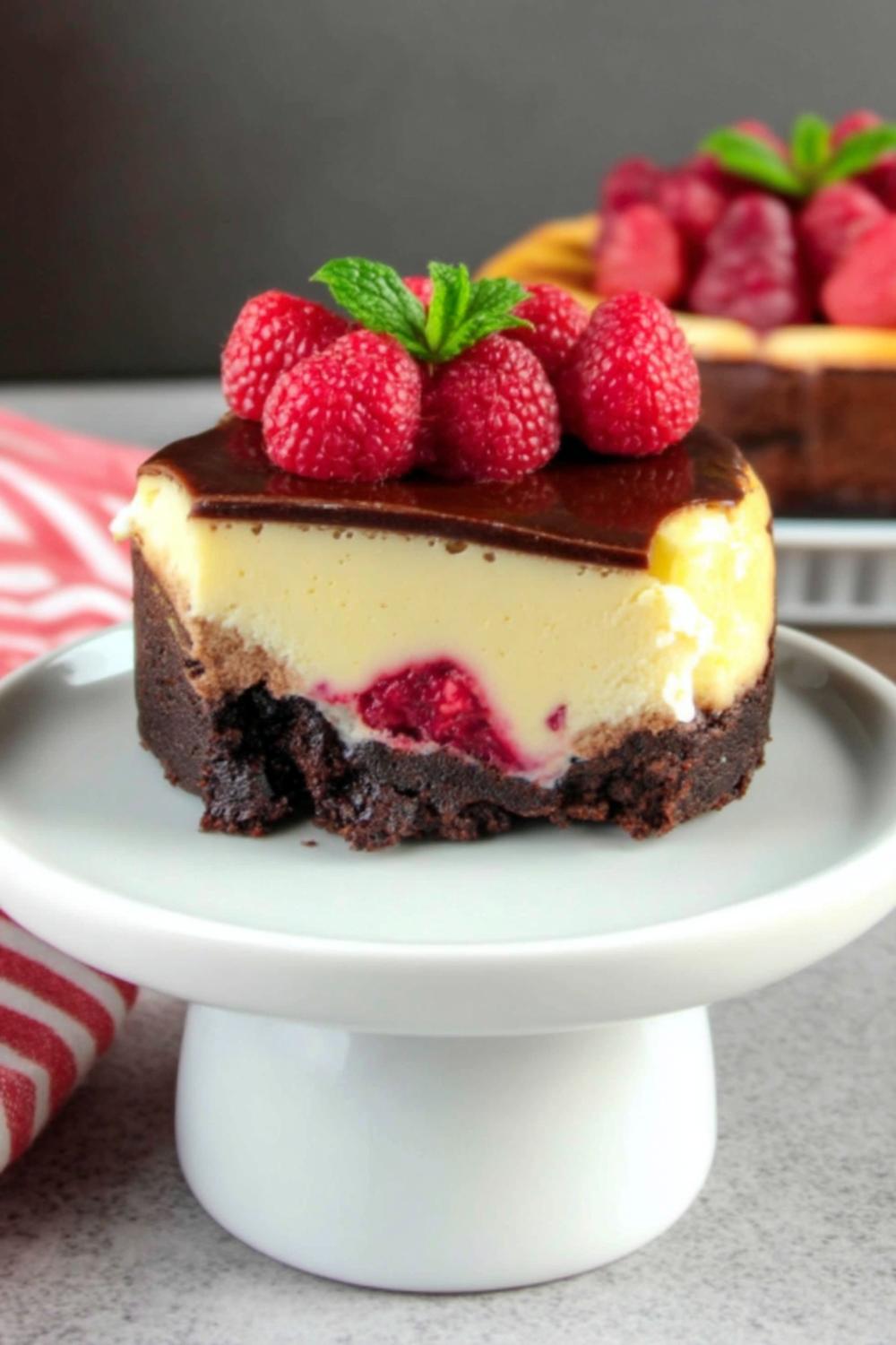 Himbeer-Cheesecake mit Schokolade