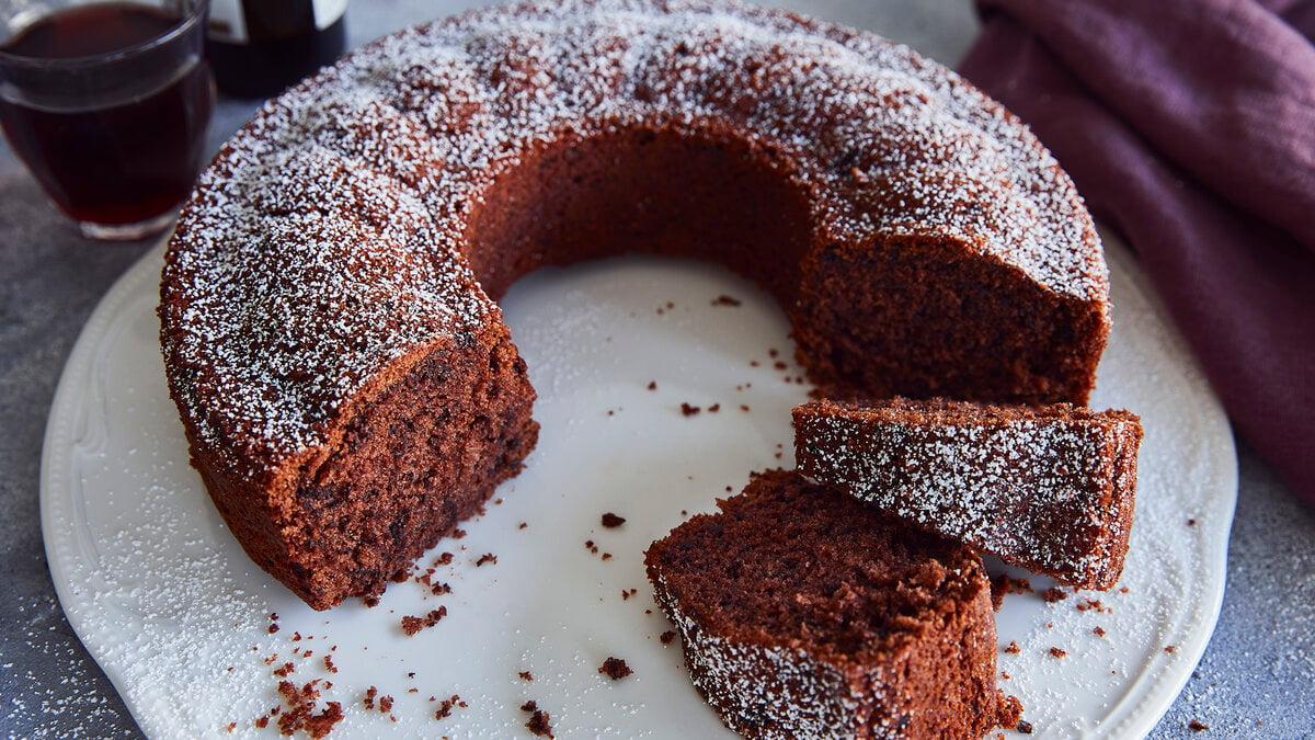 Rotweinkuchen mit Schokolade