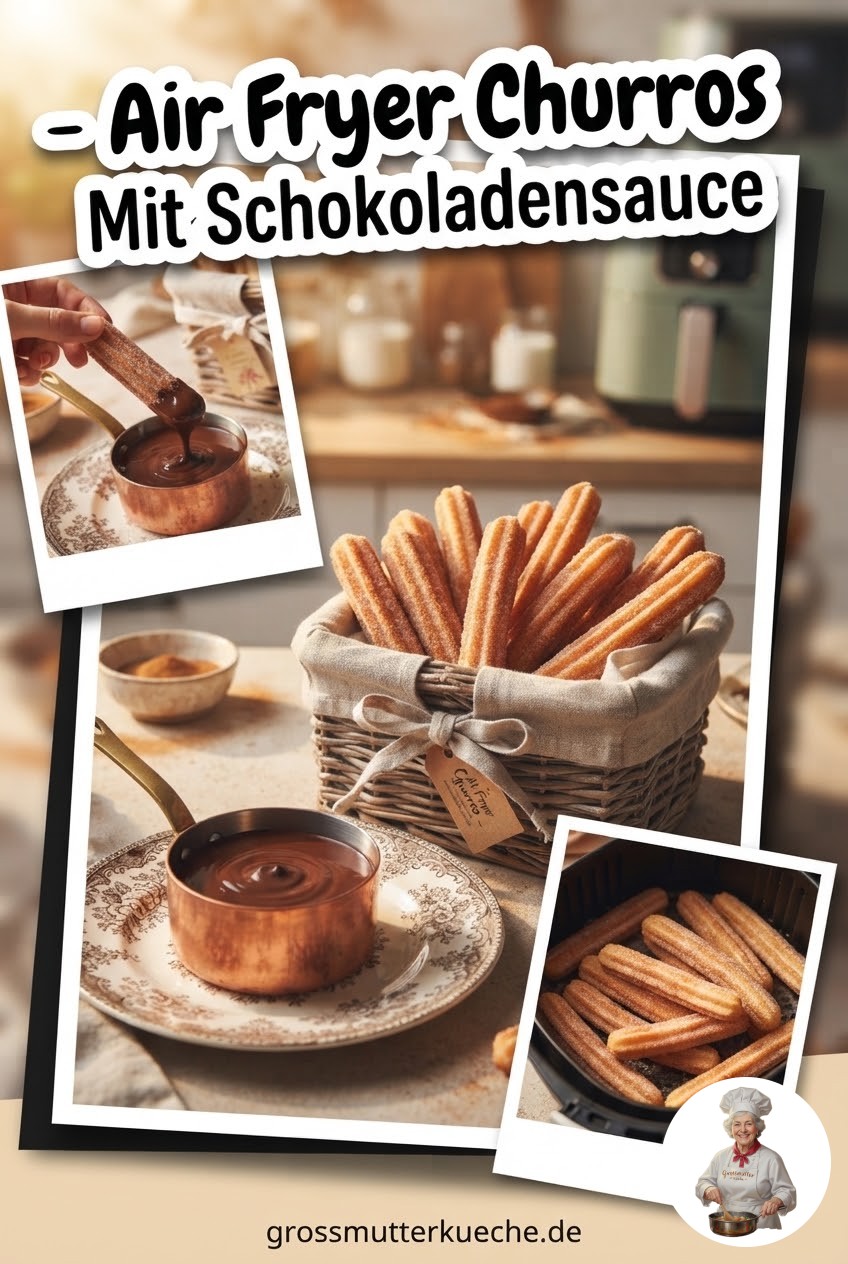 Air Fryer Churros Mit Schokoladensauce
