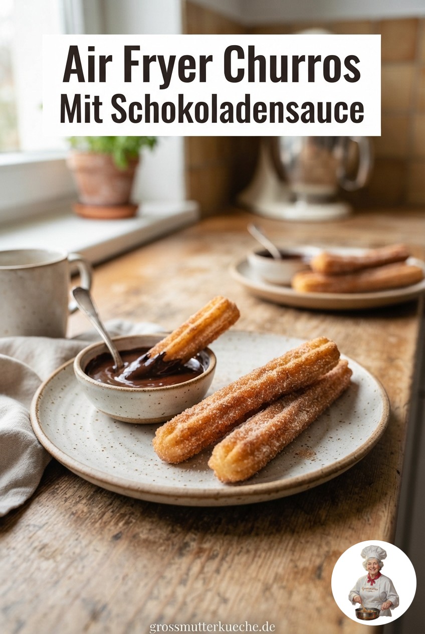 Air Fryer Churros Mit Schokoladensauce