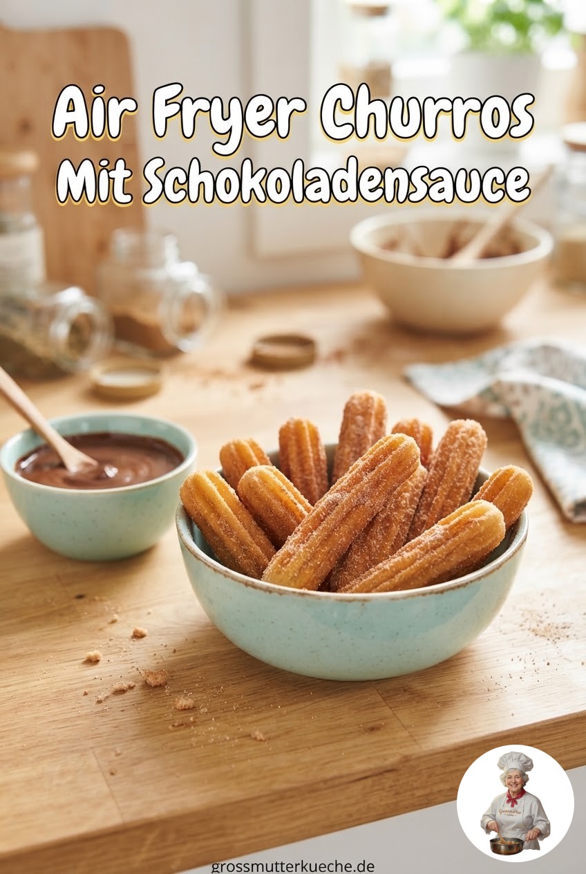 Air Fryer Churros Mit Schokoladensauce