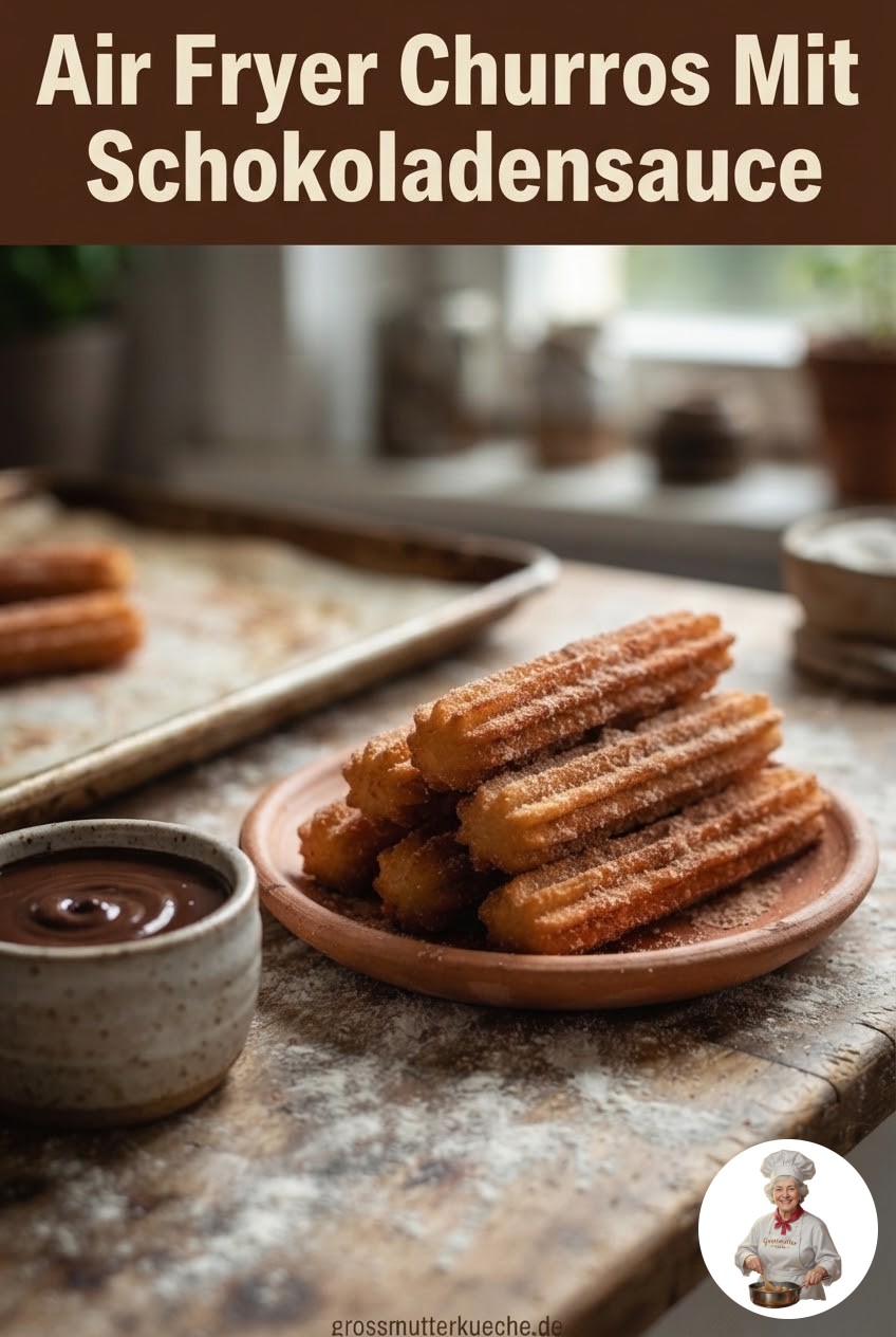 Air Fryer Churros Mit Schokoladensauce