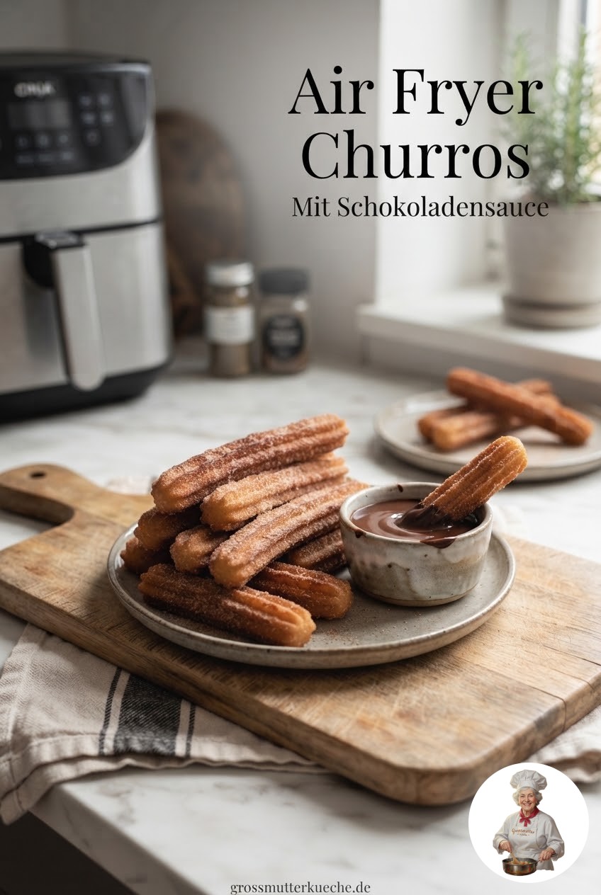 Air Fryer Churros Mit Schokoladensauce