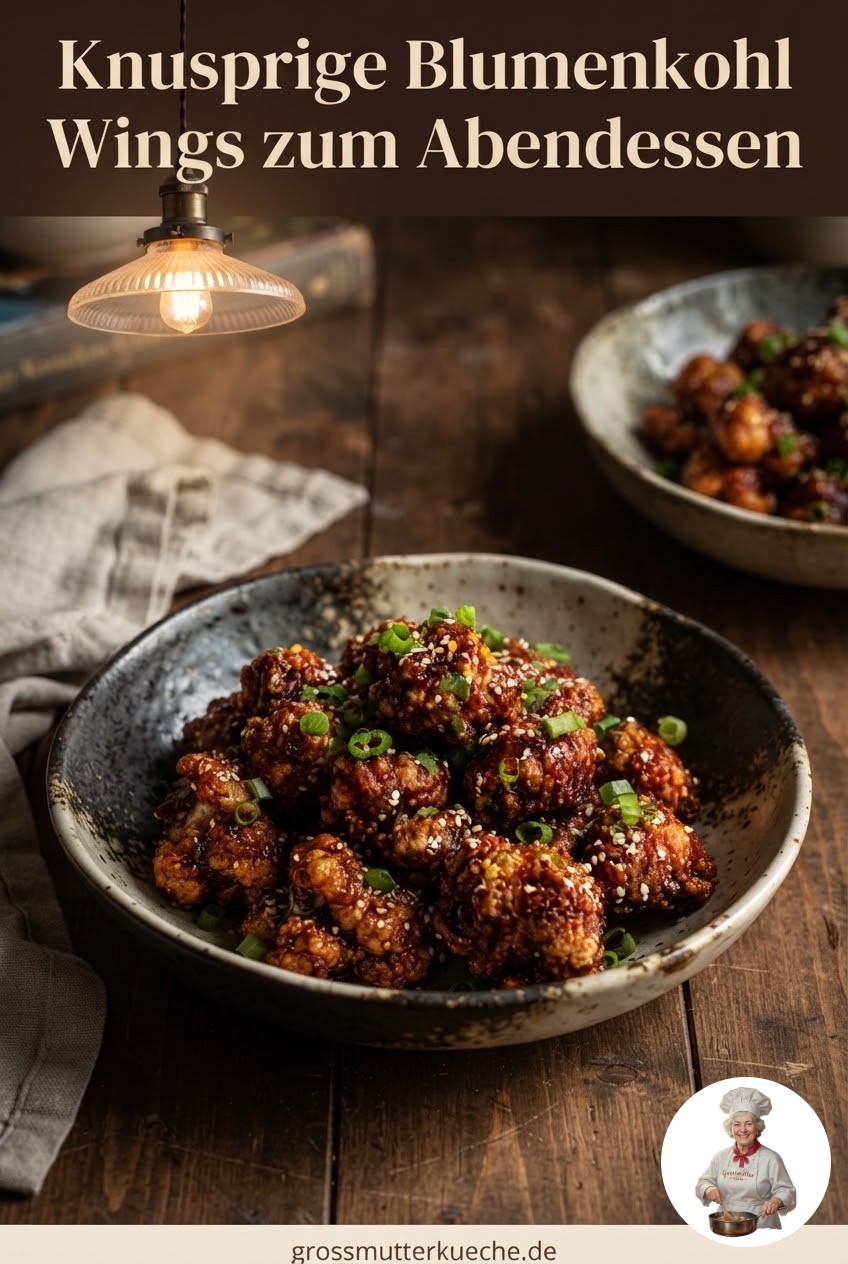 Knusprige Blumenkohl Wings zum Abendessen