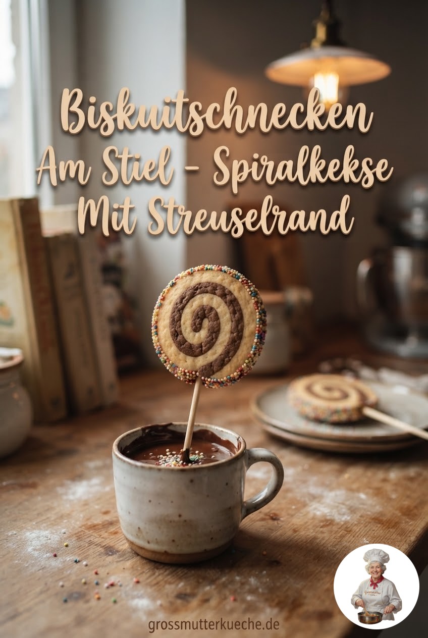 Biskuitschnecken Am Stiel - Spiralkekse Mit Streuselrand