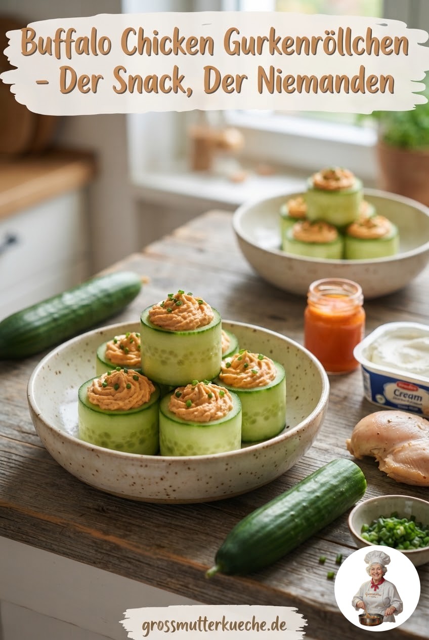 Buffalo Chicken Gurkenröllchen - Der Snack, Der Niemanden