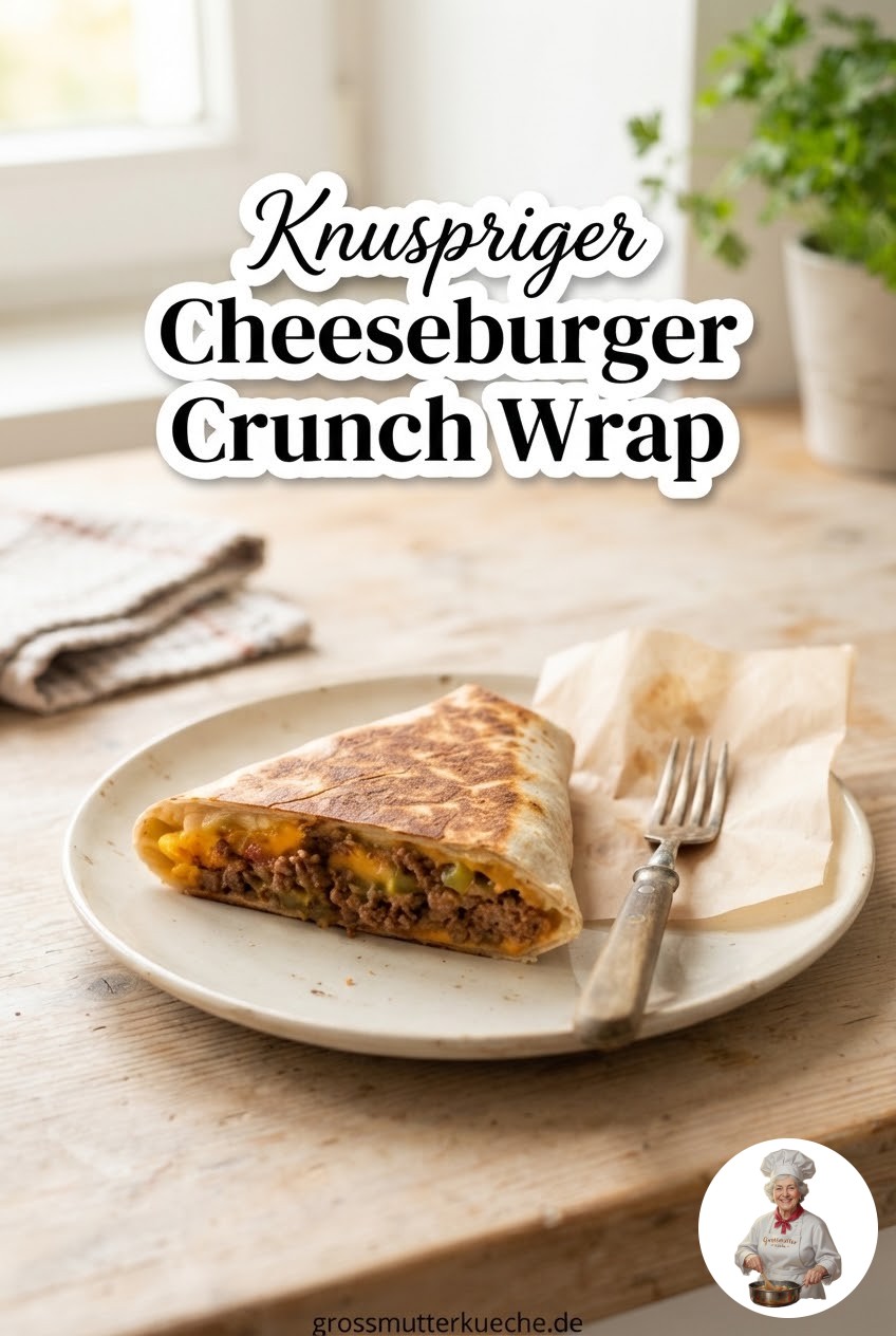 Knuspriger Cheeseburger Crunch Wrap