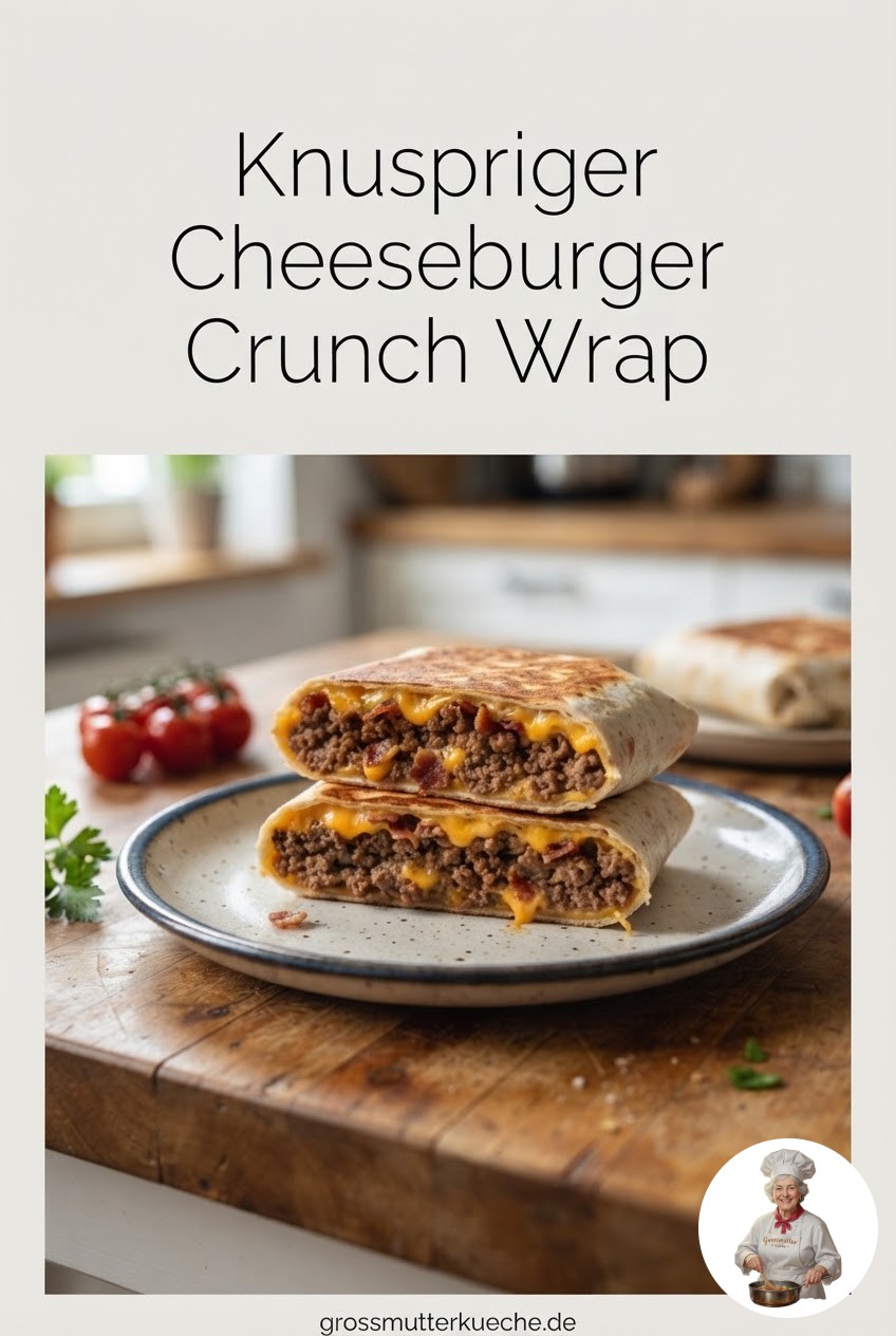 Knuspriger Cheeseburger Crunch Wrap