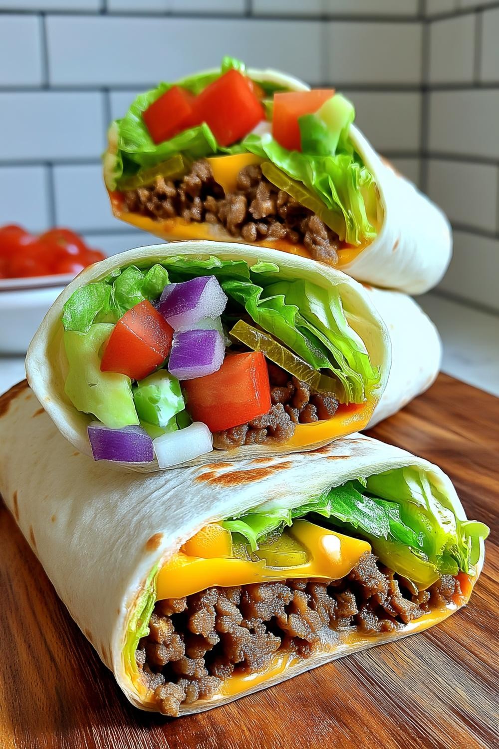 Bunte Gemüse-Vielfalt im Wrap