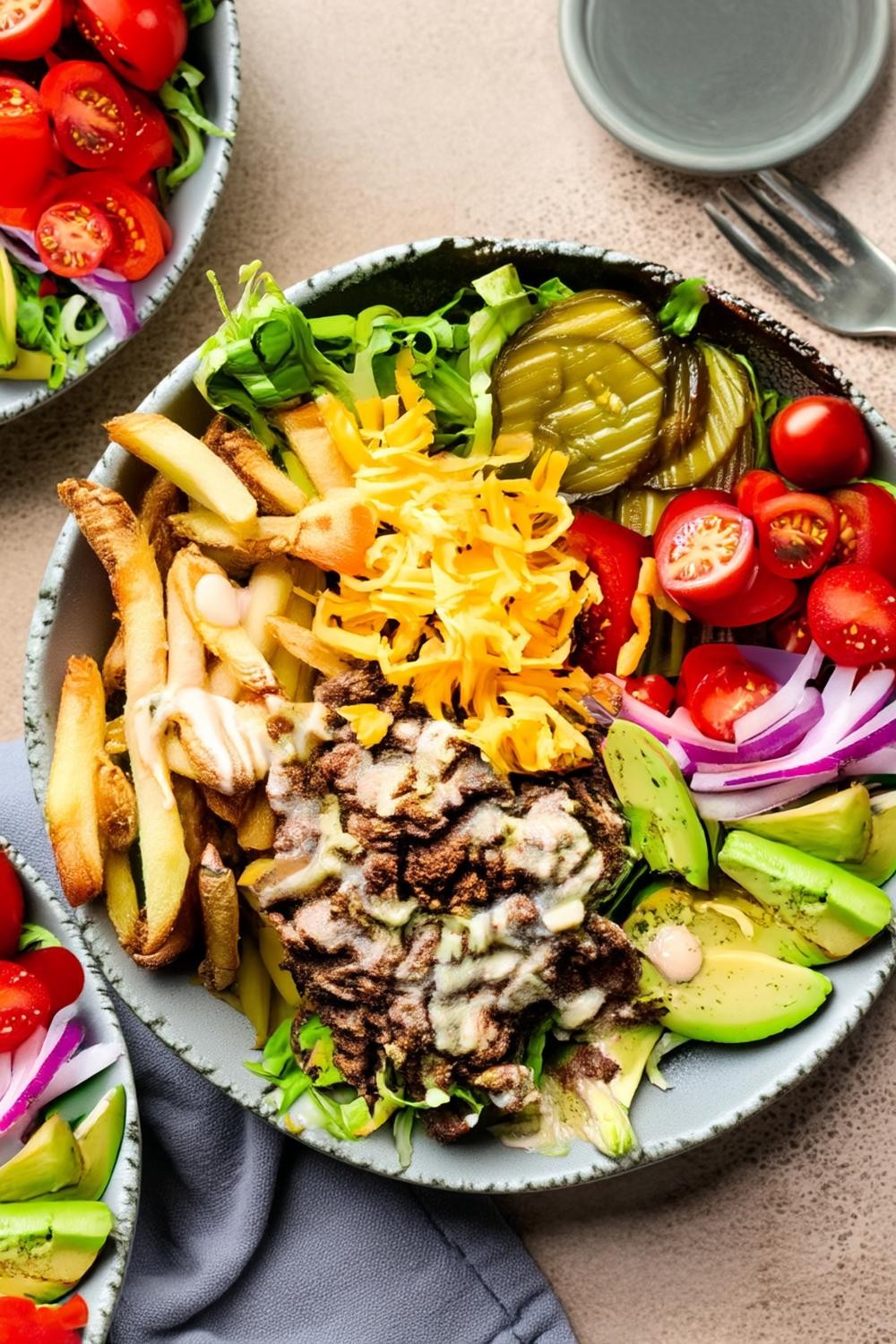 Pommes treffen auf Salatfrische