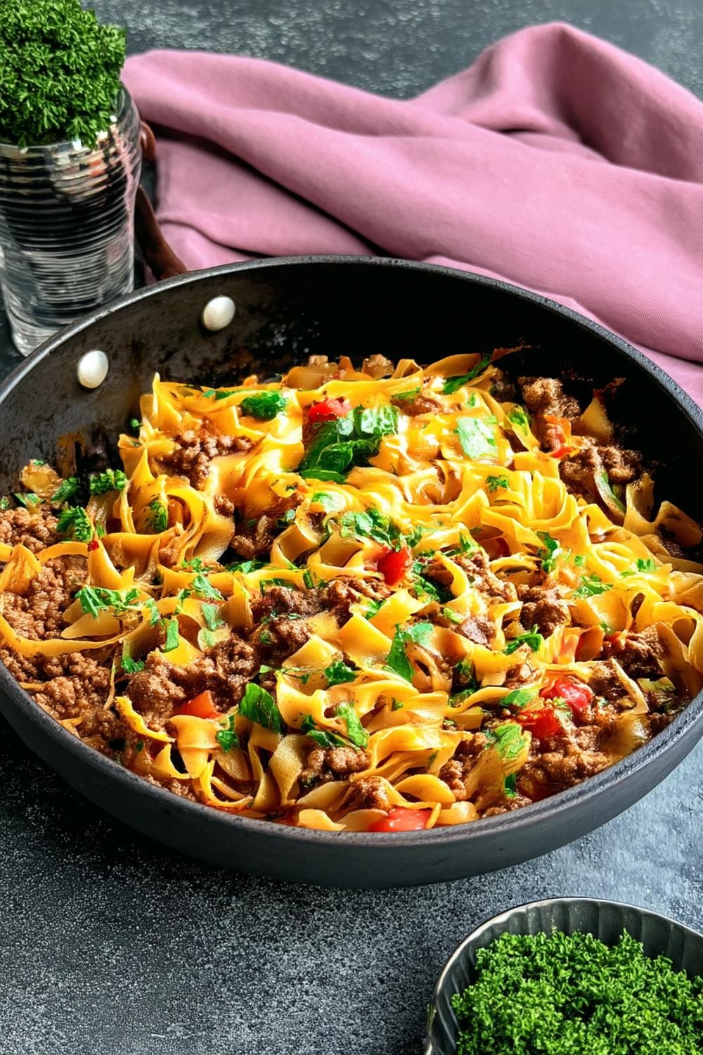 Bandnudeln mit Hackfleischsauce