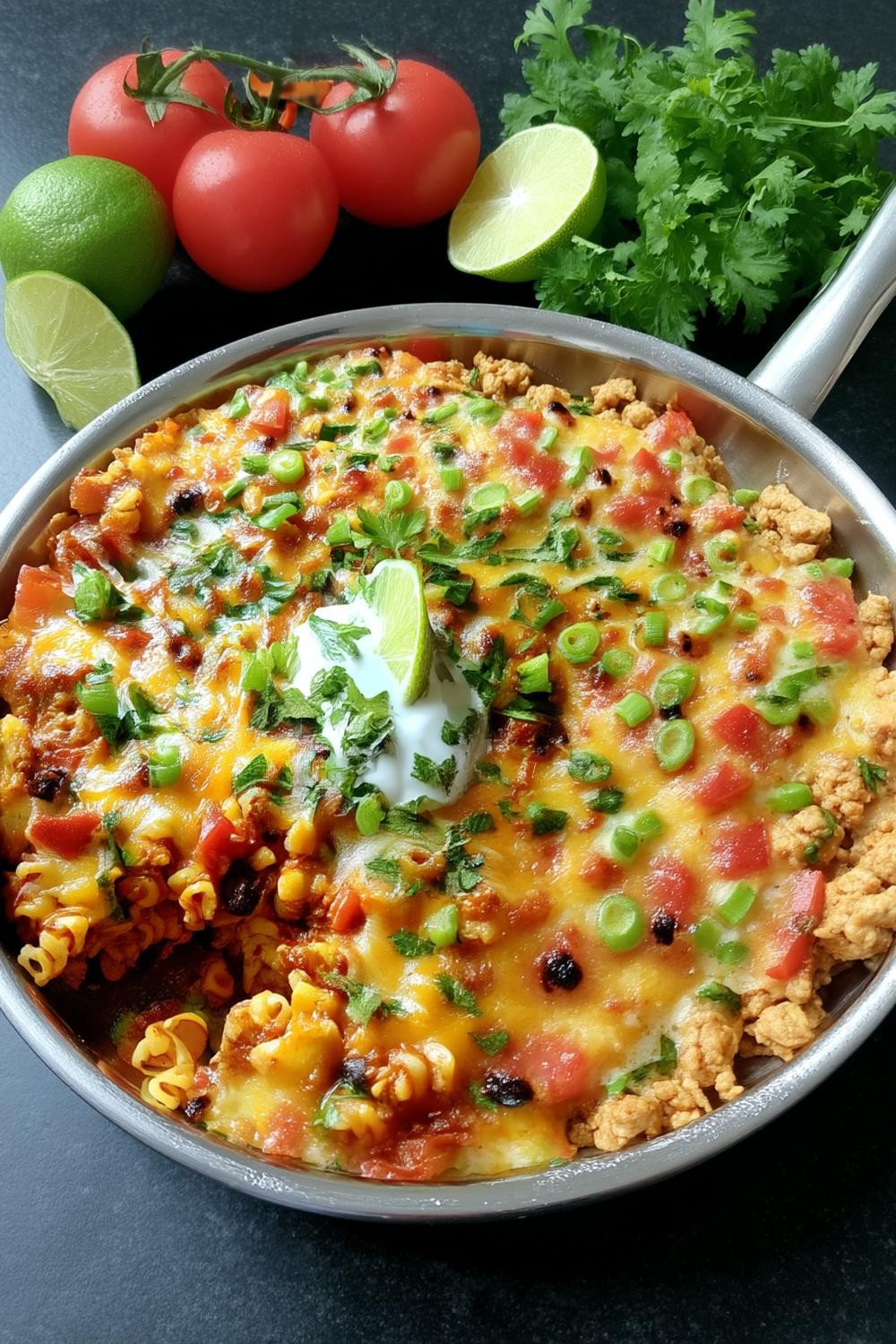 Mexikanische Hackfleischpfanne überbacken