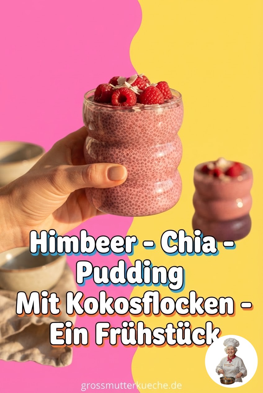 Himbeer - Chia - Pudding Mit Kokosflocken - Ein Frühstück,