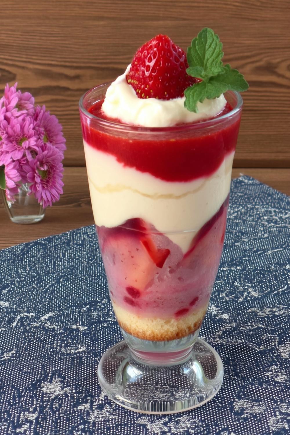 Erdbeer-Sahne-Parfait