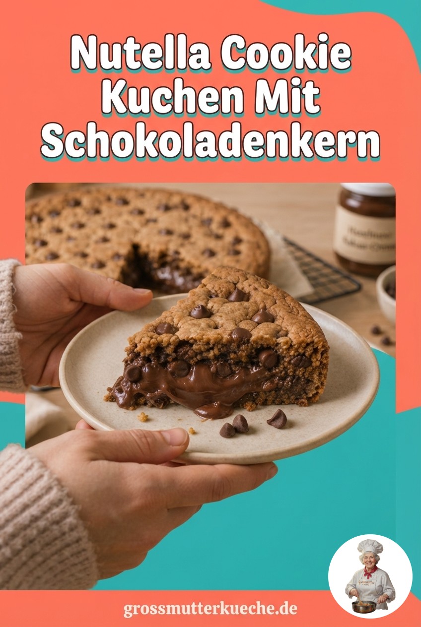 Nutella Cookie Kuchen Mit Schokoladenkern