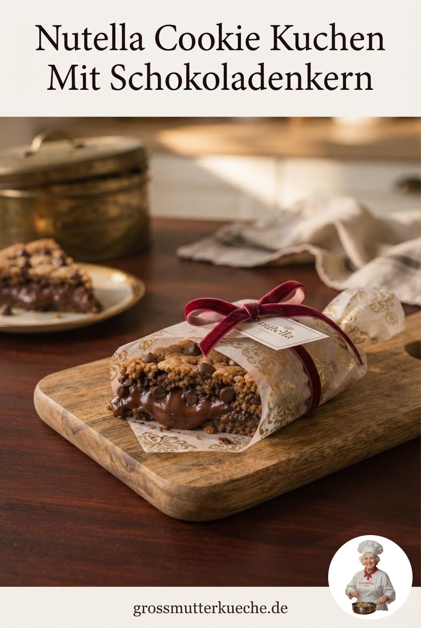 Nutella Cookie Kuchen Mit Schokoladenkern