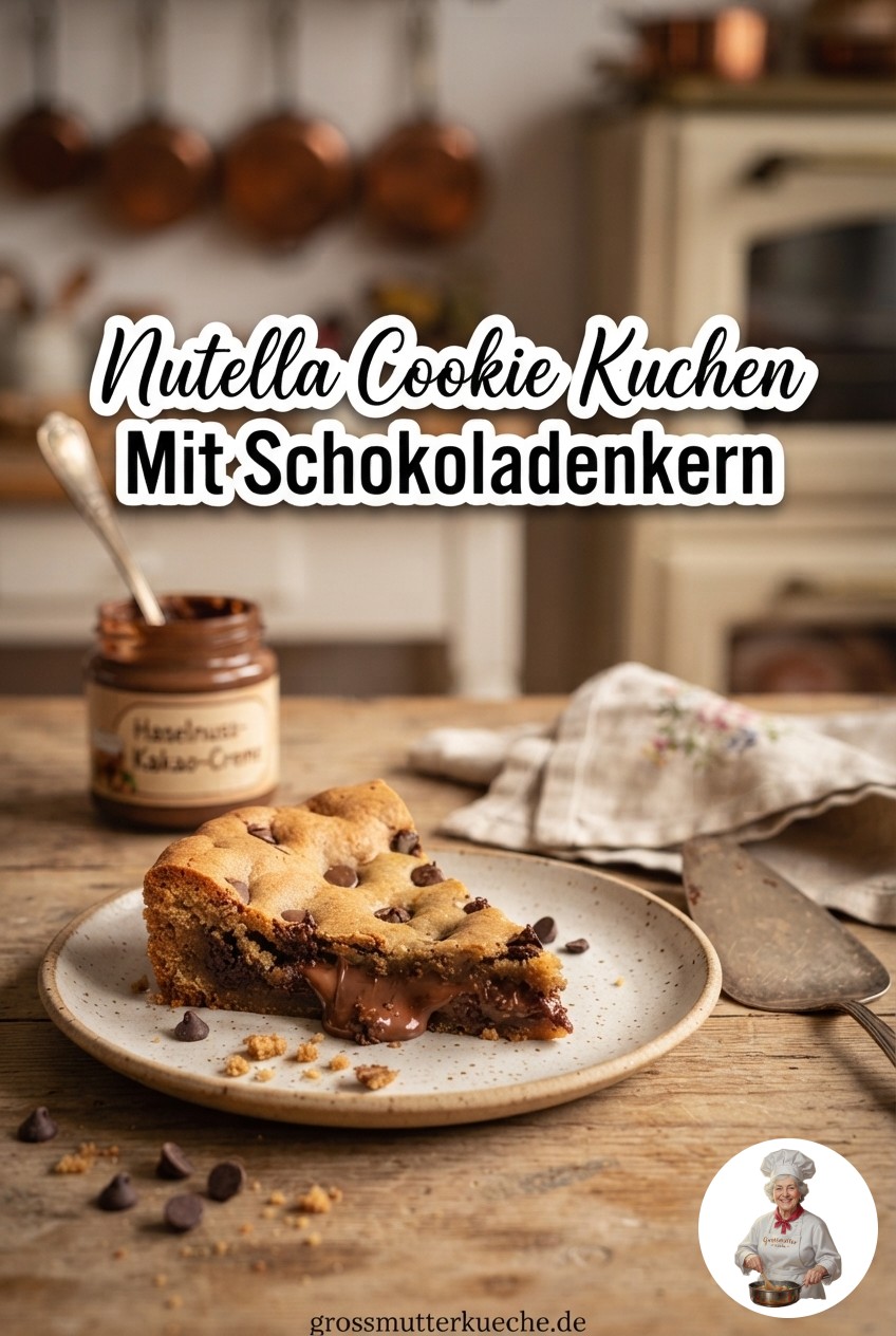 Nutella Cookie Kuchen Mit Schokoladenkern