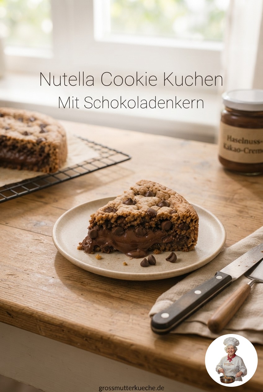 Nutella Cookie Kuchen Mit Schokoladenkern