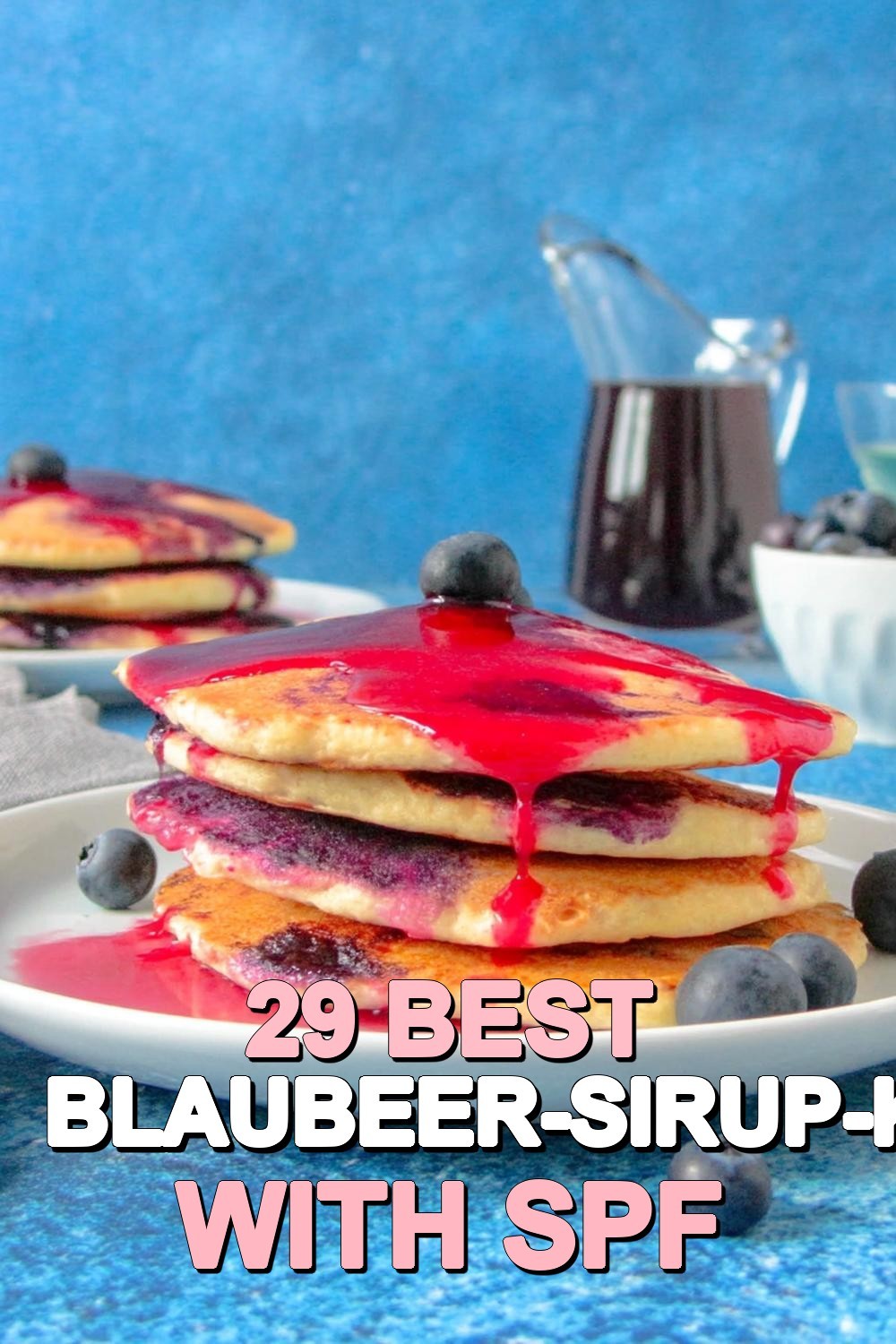 Blaubeer-Sirup-Kaskade