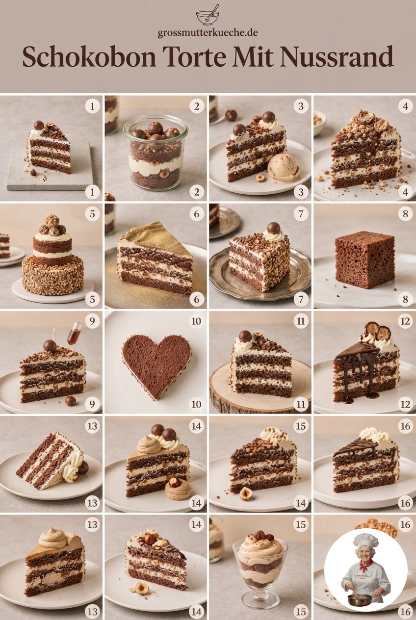 Schokobon Torte Mit Nussrand
