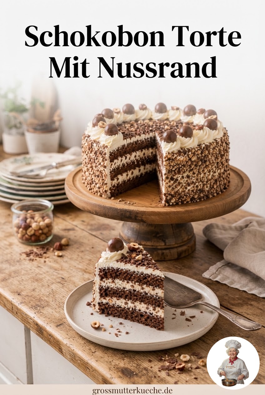 Schokobon Torte Mit Nussrand